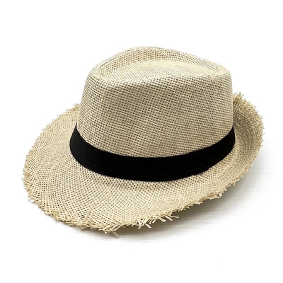 Retro Raw Edge Outdoor Beach Shade Breathable Straw Hat For People