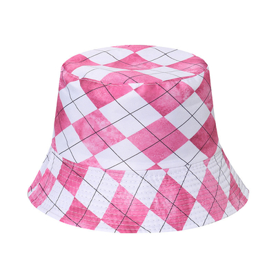 Casual Trend Diamond Lattice Multi-Color Shade Bucket Hat For Women