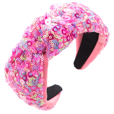 Glitter knotted wide headband Bling Hair Band