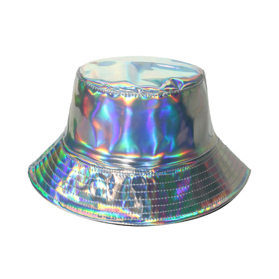 Hip Hop Laser PU Fisherman Hats Are Used For Stage Performances