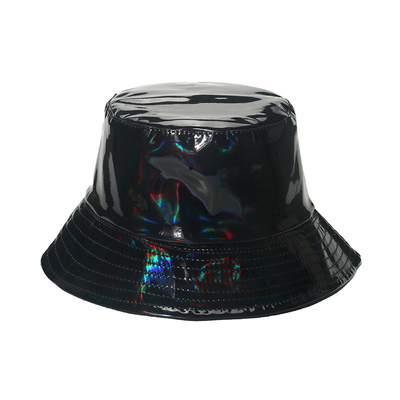 Hip Hop Laser PU Fisherman Hats Are Used For Stage Performances