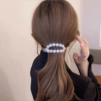 New Simple Pearl Hairpin Mermaid Ji Ponytail Clip For Female