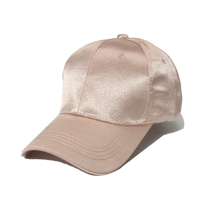 Spring/Summer Silk Satin Solid Color Casual Baseball Cap for men and women