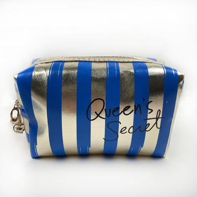 Striped Hand Cosmetic Bag Waterproof Large Capacity Storage Bag for female