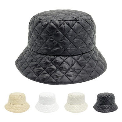 Sombrero de invierno con colchas de algodón de cubo de color sólido