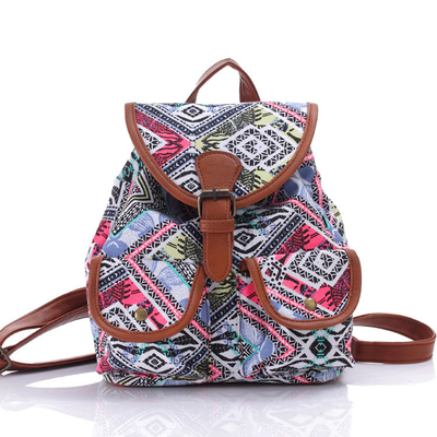 Bolso de hombro de tela impresa