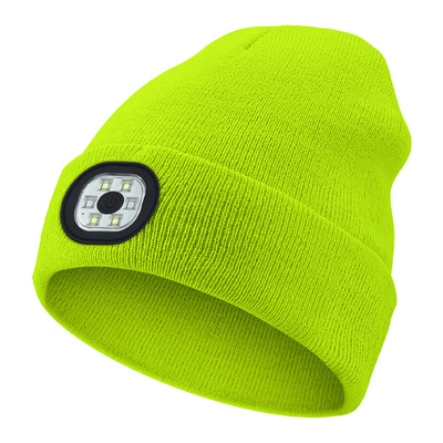 Iluminación LED Sombrero de punto Recargable Seis luces Sombrero de gorro